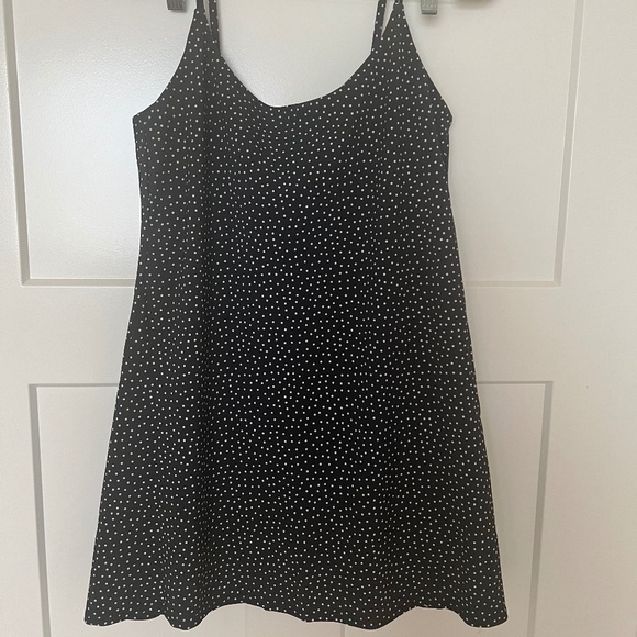 Abercrombie & Fitch Traveler Mini Dress - Black Polka Dot - Size MP - Picture 2 of 5